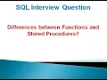 Top 10 differences between Stored Procedures and Functions in SQL Server English