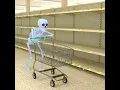 Skeleton walking in store GIF