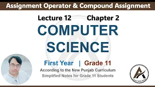 Lecture 12 Chapter 2 Assignment Operator Compound Assignment Operators in Python Part 1 ICS