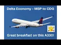 Delta Economy on an A330 - MSP to Paris