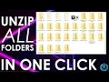 Unzip Multiple Files in One Click - Windows 10