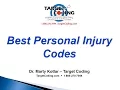 Target Coding Best Personal Injury Codes