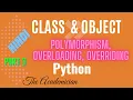 PYH 20 Polymorphism Overloading and Overriding in Python Hindi
