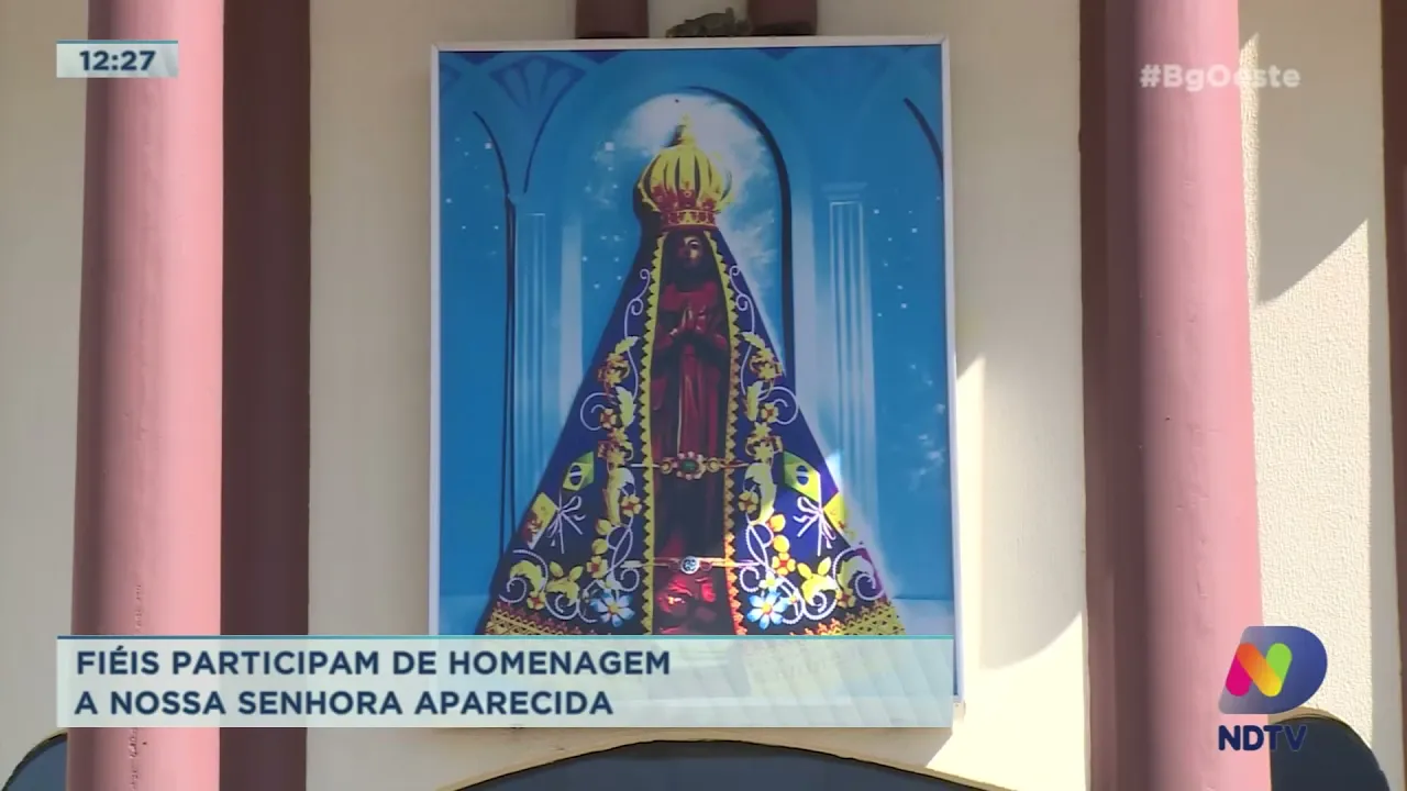 Fiéis participam de homenagem a Nossa Senhora Aparecida em Chapecó