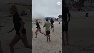 Waterspout turns into tornado at South Carolina beach