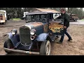 1931 Model A hot rod v8 swap first start 30 years