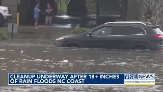 NC coast hit with more than a dozen inches of rain
