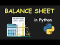 I CREATE BALANCE SHEETS MANAGEMENT SYSTEM USING PYTHON LEARN PYTHON BY BUILDING SIMPLE PROJECTS