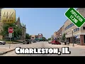 Driving Around Small Town Charleston Illinois in 4k