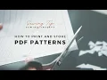 How to print and store PDF pattern Sewing Therapy Tips Tricks