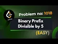 Binary Prefix Divisible By 5 Leetcode 1018 Explanation With Code