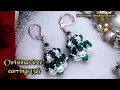3D Christmas tree earrings Ornaments Beading tutorials How to make beaded Christmas tree