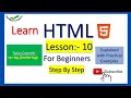 html lesson 10 Anchor tag in Html explained with examples Tutorial for beginners