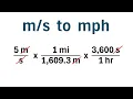 How to Convert to mph