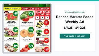 Rancho Markets Foods Weekly Ad 26 - 26 Top 10 Deals
