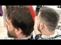 Download Lagu Мужская стрижка машинкой с переходом легко | Professional barber haircut