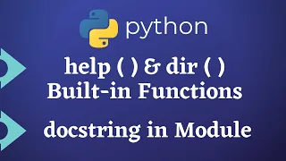 help dir Functions in Python Docstring in Module