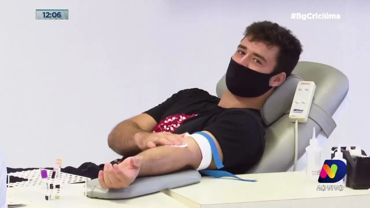 Ação do Criciúma Esporte Clube mobiliza 300 doadores de sangue ao Hemosc