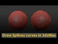 How to draw Splines curves on a poly surface in 3dsMax