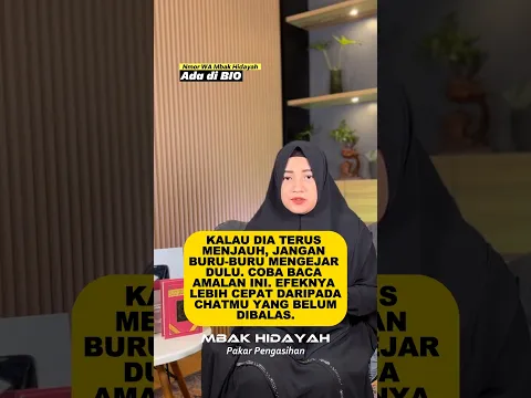 Coba baca amalan ini, efeknya dia akan cepat-cepat menghubungimu #doa #amalan #mbakhidayah
