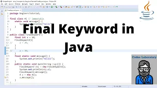 Java Tutorial 18 Final keyword in Java