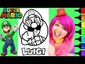 Coloring Luigi Super Mario Nintendo Coloring Page Prismacolor Markers KiMMi THE CLOWN
