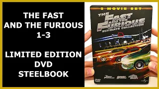 the fast and the furious 1 3 limited dvd steelbook unboxing 2 fast 2 furious tokyo drift