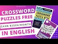 ENGLISH Make KDP Crossword Puzzles For FREE Earn Online