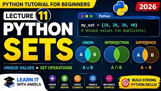 Python Sets Explained Create Add Remove Set Operations Python Lecture 11