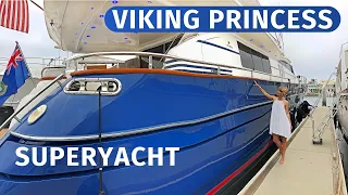$1,299,000 2002 VIKING PRINCESS 84′ SuperYacht AVICCI 2015 REFIT Liveaboard Motor Yacht TOUR & SPECS