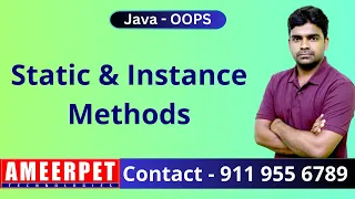 Java Static and Instance Methods in java Ameerpet Technologies By Srinivas