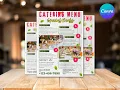 Editable Catering Menu Flyer Canva Template