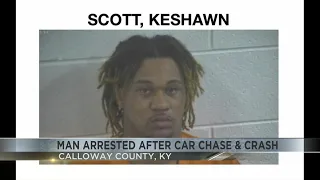Calloway County man arrested after car chase crash