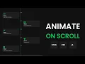 Animate on Scroll Like a Pro Modern Timeline UI Tutorial