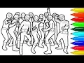 POWER RANGERS BROTHERS Coloring Pages Colouring Pages for Kids with Colored Markers