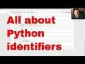 Python identifiers rules and conventions