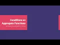 Conditions on Aggregate Functions