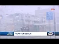 Hampton Beach pounded by heavy rain gusty winds