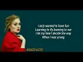 Adele - Million Years Ago (Lyrics)