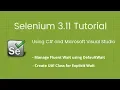22 Manage Fluent Wait using DefaultWait Selenium 2018 Tutorial using C Visual Studio