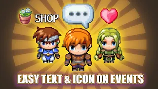 Easy Text Icon on Events - RPG Maker MZ Plugin