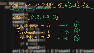 9 Sort an Array of 0s 1s 2s Arrays Python GFG Must Do Coding Questions