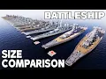 BATTLESHIP SIZE COMPARISON