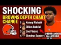 SHOCKING Browns Depth Chart Change Shedeur Sanders moves up to