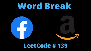 WORD BREAK PYTHON LEETCODE 139