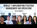 STRAT 1 MODULE 7 - IMPLEMENTING STRATEGIC MANAGEMENT AND OPERATIONS authored by Deobela Fortes MBA