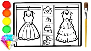 How to draw cute Dress for girl with Colored Diamond Painting - UCP ART