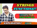 String functions in java explanation ICSE class 10 computer all string functions explained