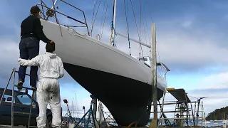Painting our ENTIRE sailboat by HAND (Roll and Tip & why we did it) – Free Range Sailing Ep 163