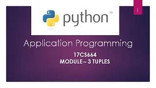 17CS664 PYTHON - Module